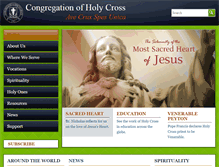 Tablet Screenshot of holycrosscongregation.org